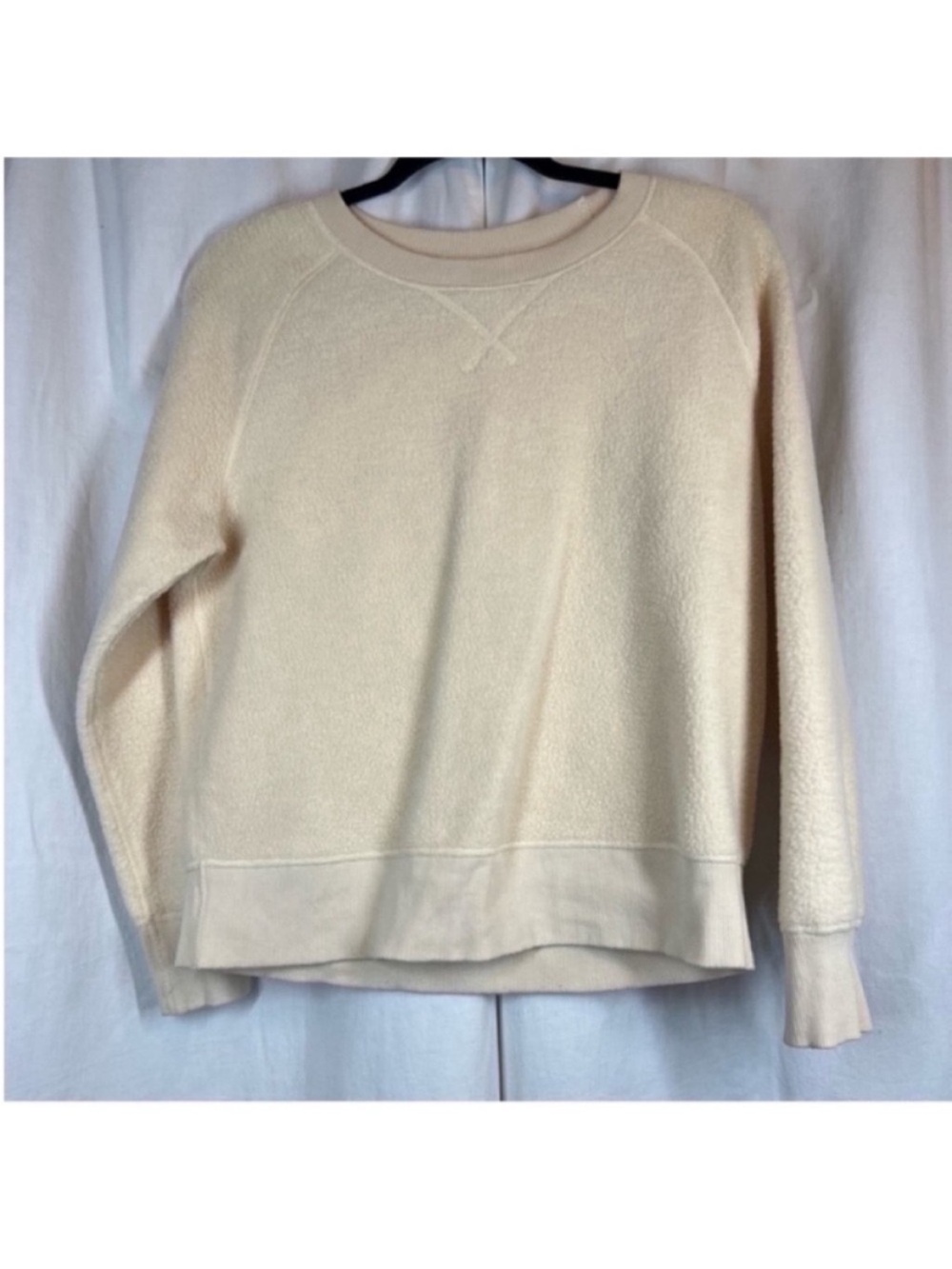 Cynthia rowley Sherpa cream neutral crewneck pullover sweatshirt